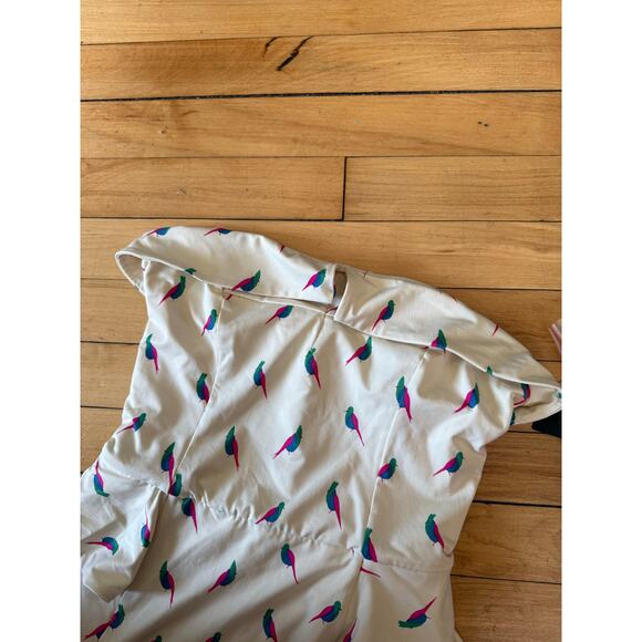 NWT Marc by Marc Jacobs retro Peplum Maillot one piece swimsuit bird print - Picture 8 of 10